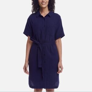 Weatherproof Vintage Ladies' Gauze Navy Blue Dress Size S/4-6/